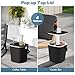 COSTWAY Outdoor Cooler Table, 4-Gallon Portable Cooler Side Bar Table with Handle, Lift Top Lid and Bottle Opener, Patio Furniture Cocktail Drink Table for Party Beer Wine Beverage (Black)