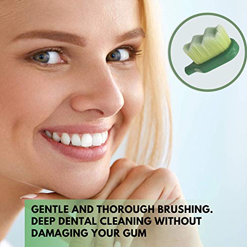 Extra Soft Toothbrush For Sensitive Gums And Teeth. Micro Nano Toothbrushes With 20,000 Ultra Soft Aloe Infused Bristles. Excellent Cleaning Effect (2 Pack) (Aloe Wave Bristle) #TOP2