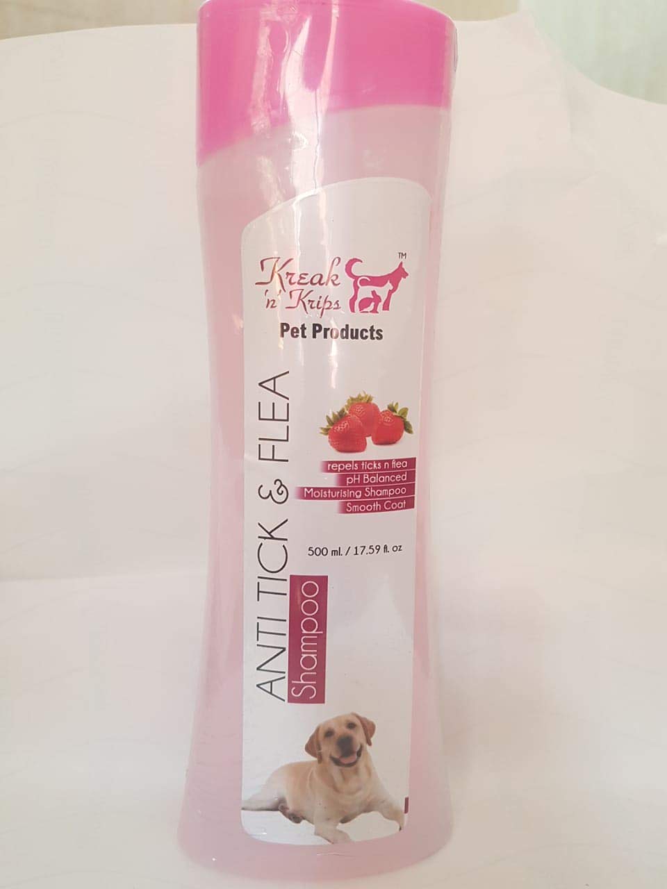 Kreak 'n' Krips Anti Ticks and flea Pet Dog and Cat Shampoo 500ML (Anti Tick & Flea)
