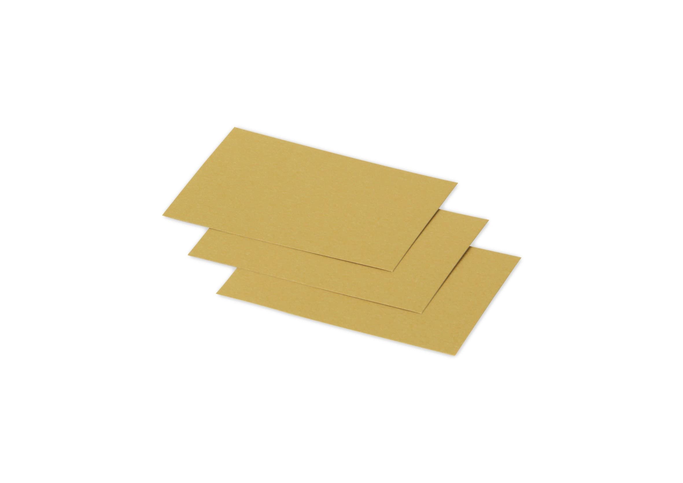 Clairefontaine 11292C Gold Iridescent Paper Pack of 25 Plain Cards 7x9.5cm 210gsm Invitation and Correspondence Cards Pollen Range Smooth Premium Paper