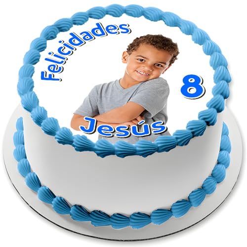 OBLEA o Papel de AZÚCAR, Foto de Tarta Personalizada con Nombre y Edad para Tartas, Cumpleaños y Ocasiones Especiales. DISCO