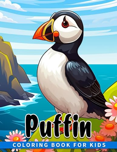 Independently Published Poole, Marion Puffin For Kids Coloring Book: Fun And Easy Coloring Pages In Cute Style For All Ages To Relax And Unwind cover