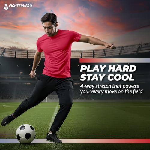 Image of Gym T Shirts for Men Workout | Sports Tshirt for Man | Running Mens T-Shirts | Polyester Men's T Shirt | Quick Dry fit Training Active Wear | Badminton Football Jersey Tshirts