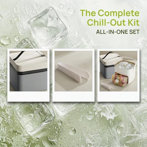 Molde para hielo 48 cubos con tapa y prensa fácil miniatura 4