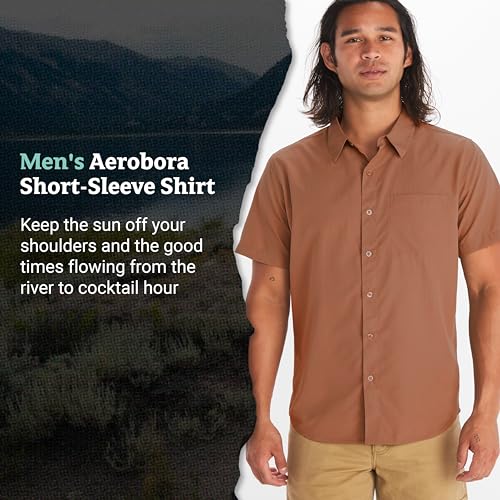 MARMOT Men's Aerobora Short Sleeve Button-Down Shirt - Lightweight, Packable, Quick-Drying UPF Protection4