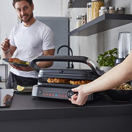 Plancha Grill Swan Stealth SP22140BLKN - Parrilla Digital 2100W