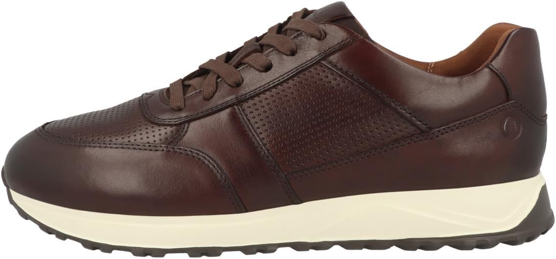 Clarks Men's Brown Radwell Tie Leather Trainers,Lace Up 6-Standard Fit