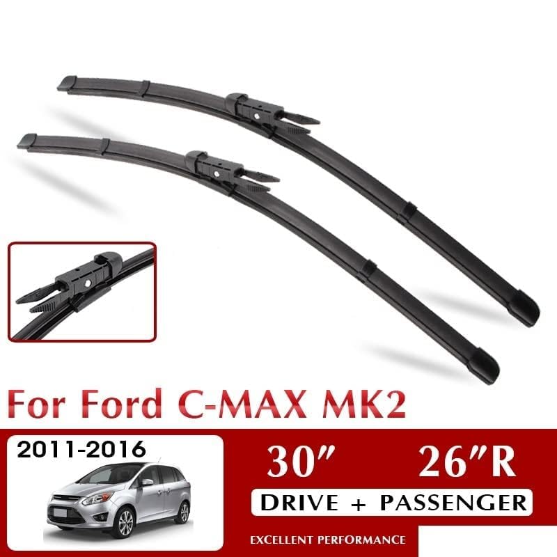 TMAR Scheibenwischer Vorne und Hinten Wischerblätter Set Für Ford C-MAX MK2 2011-2016 30 "+ 26", Windschutzscheibe Front Fenster Wischer Auto Zubehör