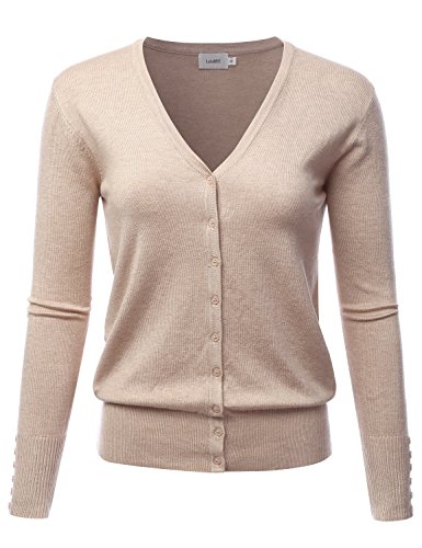 Image of LALABEE Women's V-Neck Long Sleeve Button Down Sweater Cardigan Soft Knit(S-XXL)
