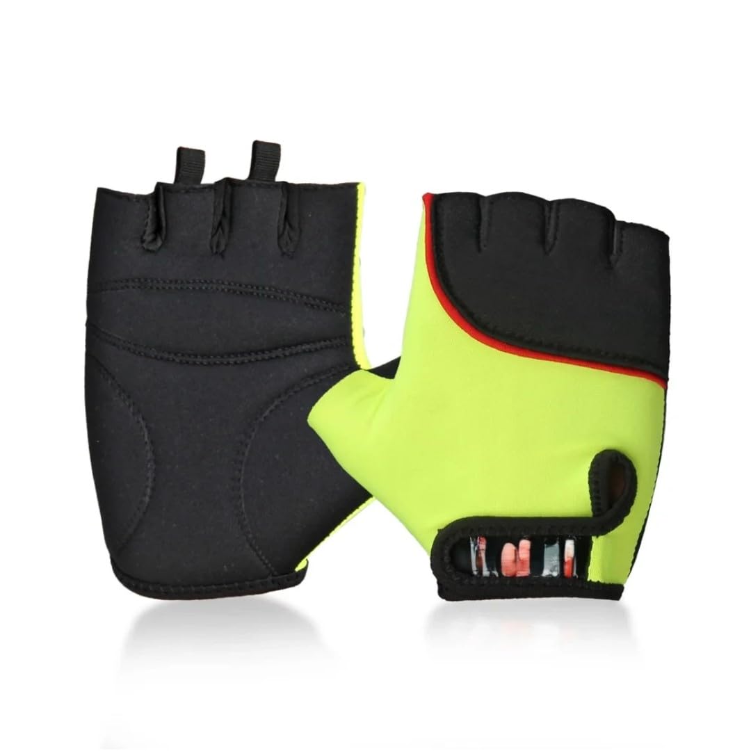 STYLERA Gym Workout Weight Lifting Gloves for Men & Women Support for Training, Exercise Gym & Fitness Gloves (Green, Black, Pack of 1 Pair)-picture-2