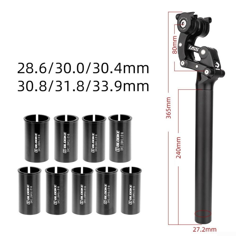 Ammortizzatore per sellino per mountain bike, ammortizzatore per sella della bicicletta, in lega di alluminio, ammortizzatore fino a 110 kg