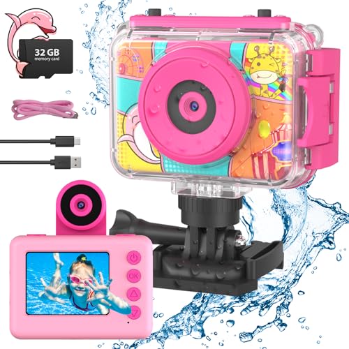 CHAKEYAKE Kinderkamera, 20MP 1080P HD Kinder Kamera Unterwasser,...