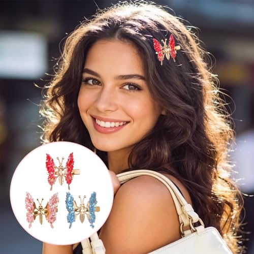 Pinzas para cabello mariposa metálicas doradas 12 pzas miniatura 6