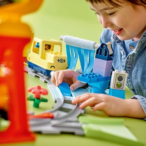 Image of LEGO DUPLO Town Big Interactive Community Train Set 10428 - Building Blocks Set for Age 3+ Boys and Girls