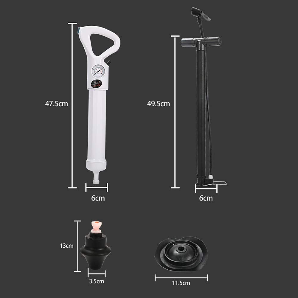 Desatascador de inodoro de alta presión, desagüe, bomba abridor de pistón de alta presión multifunción para inodoros, baño, ducha, fregadero, desagüe de piso, bañera, cocina