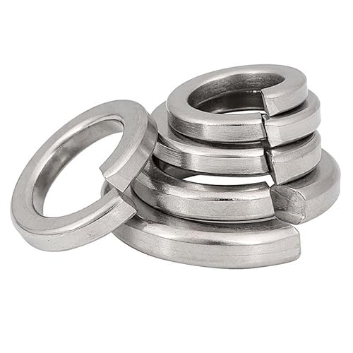 Dyfol SPLIT LOCK WASHER 3/8" 3/8 Inch Split Lock Washer, 18-8 (304) Stainless Steel Spring Lock Washer 50Pcs cover
