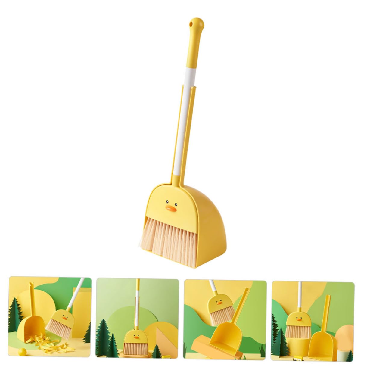 Juego de Escoba 1 Set Pequeña y Recogedor Desmontable para Niños