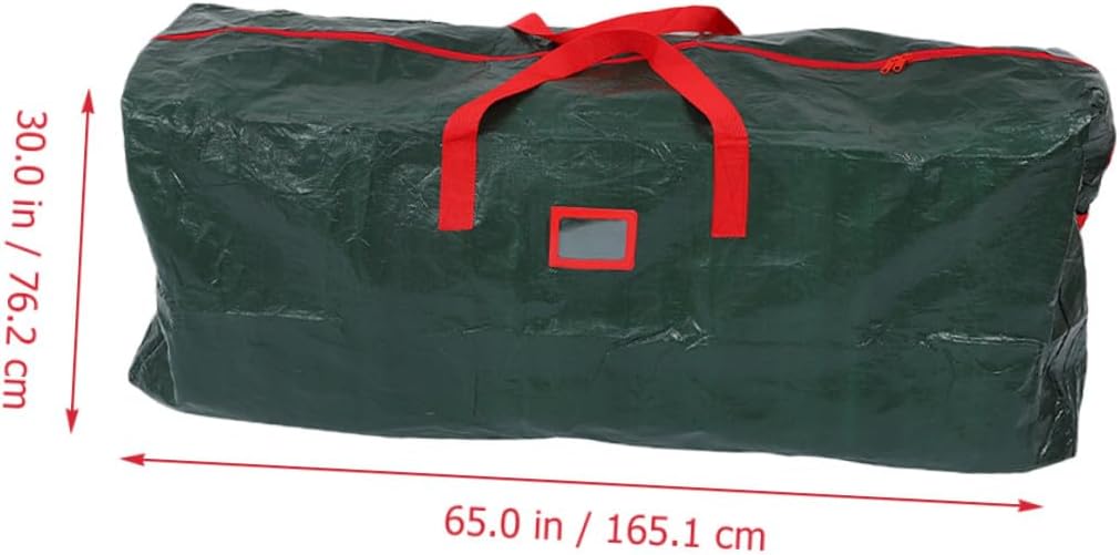 ULTECHNOVO Christmas Tree Storage Bag Large Organizer Pouch 165x38x76cm Waterproof Dustproof Green Household Holiday Decoration Storage Container with Handles
