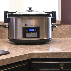 Maxi-Matic Elite Platinum MST-900VXD 8.5-Quart Stainless Steel Programmable Slow Cooker w/Locking Lid, Black Maxi Matic Elite Platinum MST 900VXD 85 Quart Stainless Steel Programmable Slow Cooker wLocking Lid Black