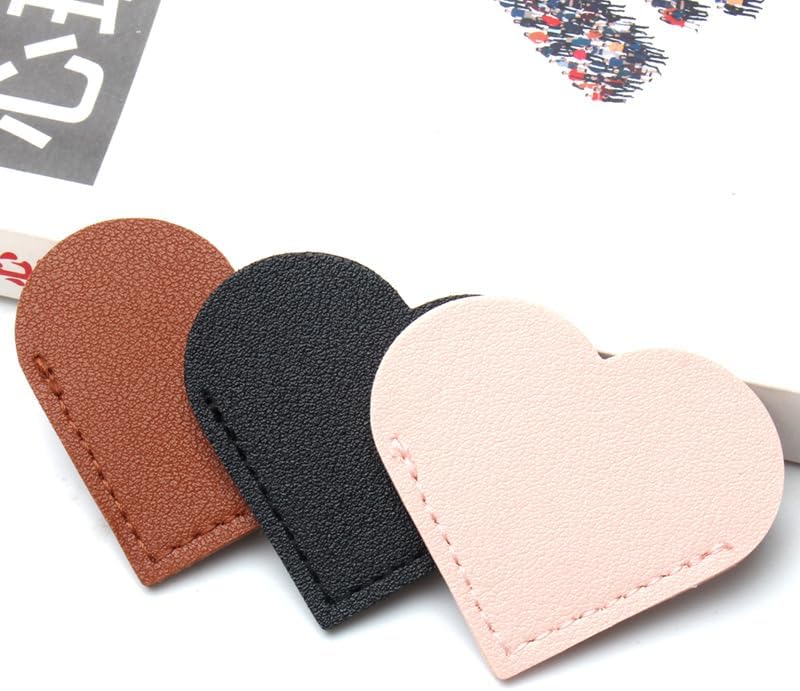 Leather Heart Bookmark for Women - 6pcs Book Lovers Cute Heart Corner Bookmark, Heart Bookmark Perfect Reading Accessories Gifts for Teachers Students Writers Bookworms Book Lovers Valentine’s Gifts - Image 3