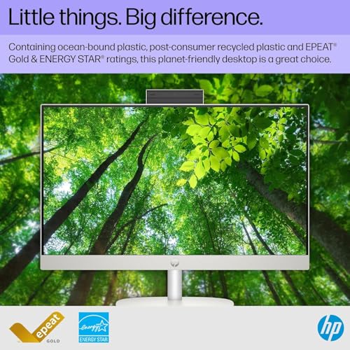Image of HP 27 inch Business All-in-One Desktop PC, FHD Touchscreen, AMD Ryzen 5 7520U, 16GB DDR5 RAM, 1TB SSD, AMD Radeon Graphics, Built-in-Speaker (Perfect for Work & Play)