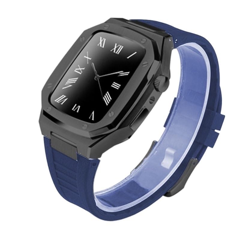Kit de modification SCHIK pour Apple Watch boîtier métal et bracelet caoutchouc