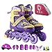 Ice-Beauty-ukzy Patines De 4 Ruedas para Infantiles, Patines con Carril Niño Fitness Deportes Al Aire Libre Patín De Ruedas Ajustable Roller Blades con Luminoso PU Ruedas Purple-M (33~37)