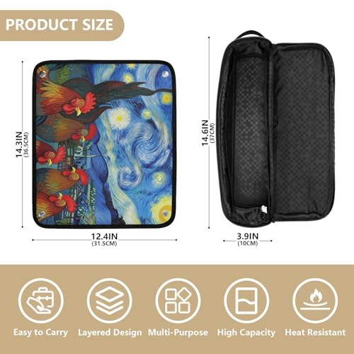Bolsa de viaje para herramientas de cabello para mujer con almohadilla resistente al calor, estuche portador impermeable para rizadores, planchas y secadores de cabello miniatura 4
