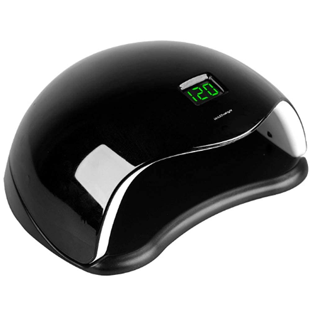 Lampada per Unghie Cordless con Ricarica USB, Lampada Portatile Wireless ad Asciugatura Rapida da 48 W Lampada per Fototerapia a Induzione a Led Hine Gel per Smalto per Unghie Lampada Pro Uv (Nero),