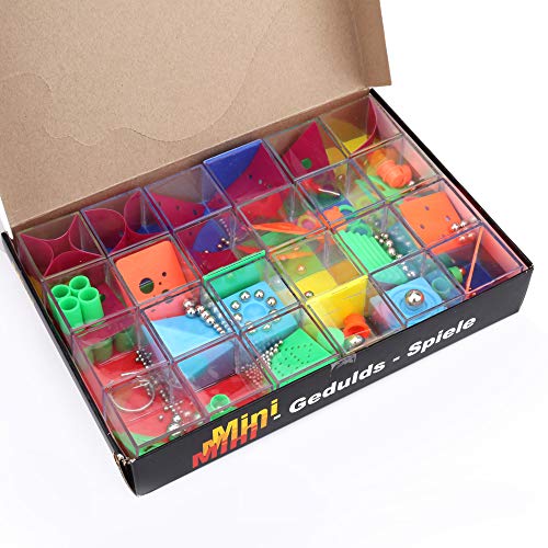 Sporgo 24 Stück Geduldsspiele Mini Denkspiel Mit Kugeln Kindergeburtstag Geschicklichkeitsspiel,Geduldsspiele Für Kinder Mitgebsel