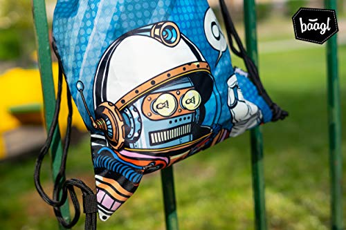 Baagl Gymtas voor jongens, waterdichte schoenentas voor kinderen, school en kleuterschool, sportrugzak, gymtas - Image 8