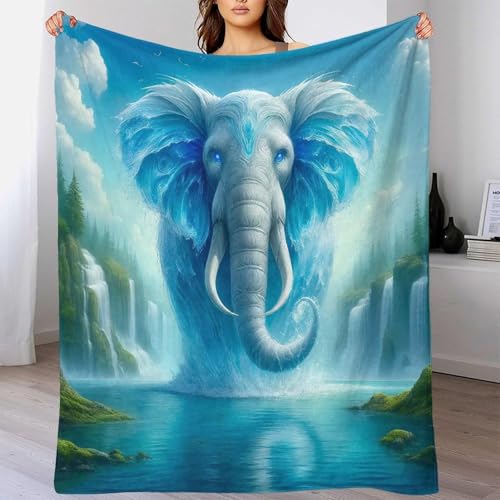 Couverture éléphant microfibre lit chaud plaid douillet ado adulte - 6
