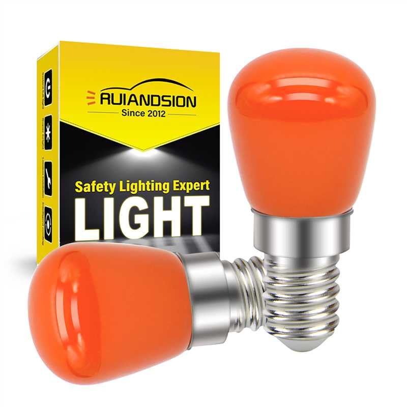Ruiandsion E14 LED Bulb 220V Orange E14 Screw Base Replacement for Pendant Ceiling Desk Bedside Wall Decorative Decorative Lamp Pack of 2