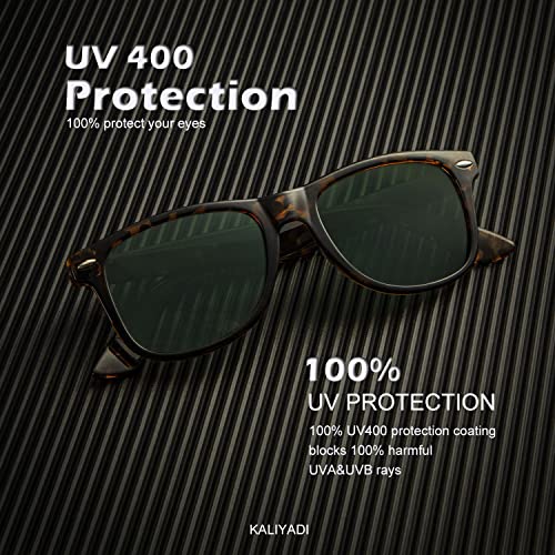 Image of KALIYADI Polarized Sunglasses for Men and Women Matte Finish Sun glasses Color Mirror Lens UV Blocking (3 Pack)