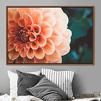 Framed Canvas Wall Art Blooming Closeup Botanical Chic Closeup Expressive Multicolor Photography Realism Ultra - 16x24 inches