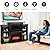 Tangkula 70" Mantel Fireplace, 750W/1500W Electric Fireplace w/Mantel & Built-in Bookshelves, 28.5-Inch Electric Fireplace w/Remote Control, 1-8H Timer, Adjustable Flame Brightness & Color (Black)