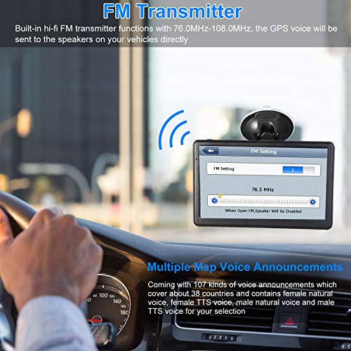 Navruf Gps Navigation For Car, Latest 2024 Map,7 Inch Touch Screen Real Voice Spoken Turn-By-Turn Direction Reminding Navigation System For Cars thumb #3