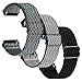 GeiomooÂ 22mmÂ NylonÂ BandÂ forÂ WatchesÂ andÂ Smartwatches,Â ReplacementÂ Strap (22mm 3 Pack Storm Gray+Heartbeat Blue+Black)