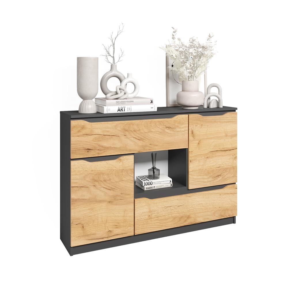 Vicco Kommode Ruben, Goldkraft Eiche, 120 x 84 cm