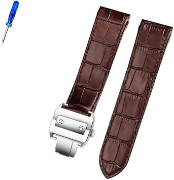 Premium Leather Strap Accessories for Cartier Santos 100 Men and Women Leather Strap 20mm 23mm Color 26mm, Size 20mm