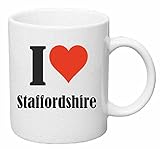 I Love Staffordshire Kaffee Tasse diese Kaffee Tasse ist der ideale Begleiter im Büro, beim Frühstück oder zur Tea Time