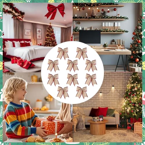 Lazos navideños vintage Ungtyb para decorar tu chimenea este invierno 5