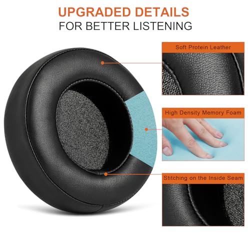 GVOEARS Ear Pads para Corsair Virtuoso RGB Wireless SE XT Gaming Headset | Almohadillas de repuesto mejoradas con cuero de proteína duradero y espuma gruesa miniatura 4