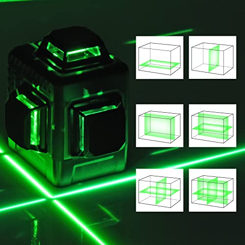 DIOZZHI 12-Linien grünes Laser-Nivellier, 3x360°