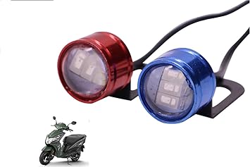 Smarter Ride Red and Blue colour 6 Led Strobe Light for Bike | Warning Emergency Police Light | Motorcycle Strobe Light | Compatible with Honda Dio BS6