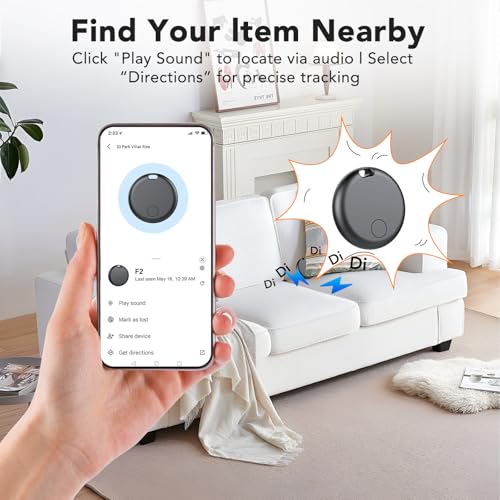 Smart Tracker Tag Android, Bluetooth Schlüsselfinder kompatibel mit Google Find Hub (NUR Android), Air Tracker Tag Schlüsselanhänger für Koffer, Schlüssel, Gepäck (4er-Pack)