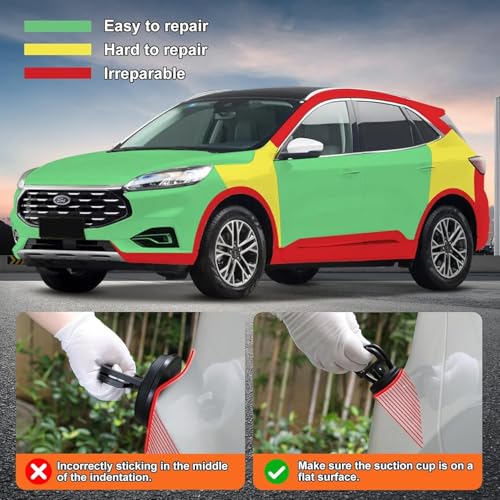 Image of Heavy Duty Suction Cup Puller Tool - Automotive Body Panels, Glass, Tiles & Mirrors - Strong Vacuum Grip for Smooth Surfaces, DIY Dent & Panel Removal (Small-A1)