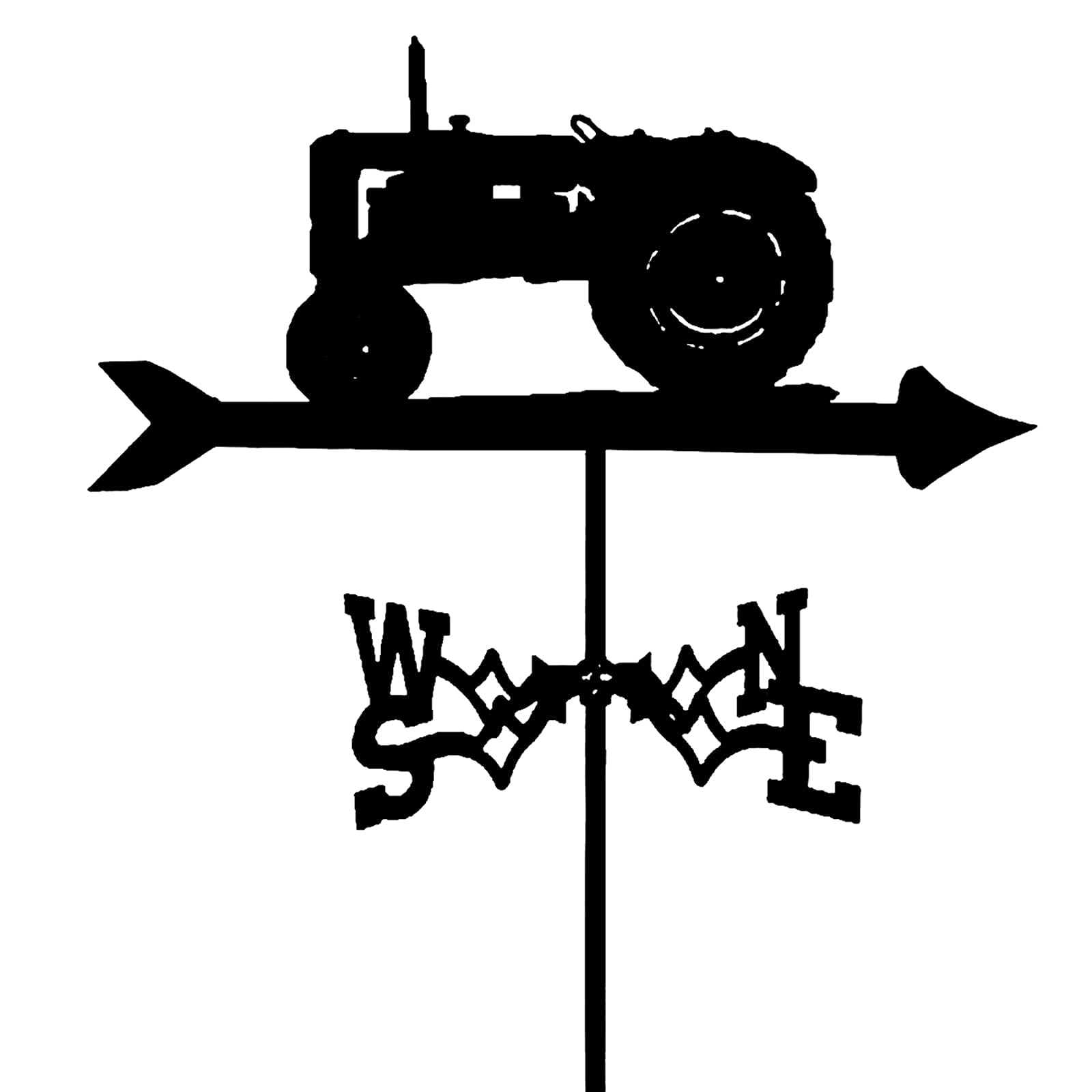 Weather Vane, Stainless Steel Wind Direction Indicator Durable Retro Farm Garden Stake Weathervane Garden Courtyard Decoration Professional Measuring Tool (Color : Tractor)