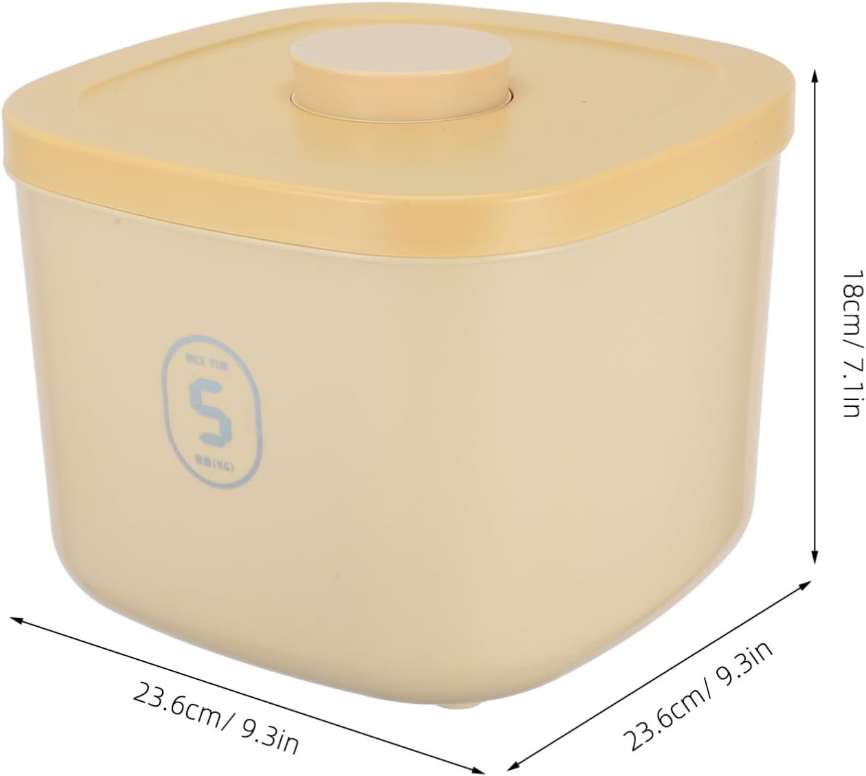 Airtight Vacuum Sealed Small Yellow Grain Bin Moisture-proof Cat and Dog Food Holder for Household Pet Food Storage