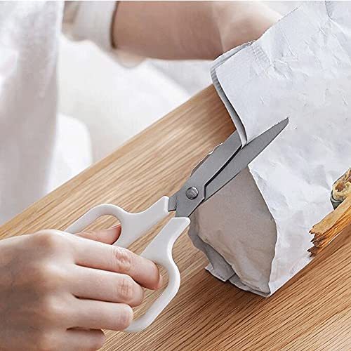 Bastelschere, Papierschere mit weichen, bequemen Griffen for Büro, Schule und Zuhause – 15 cm weiße Schere